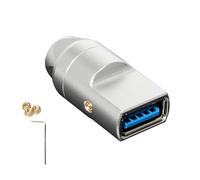 Uqezagpa USB3.0 Female Socket Connector Solder Type Aluminum Alloy Shell for 6mm Cable Repair and Extension Welding