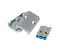 Uqezagpa USB3.0 Male Plugs USB3.0 Connectors 6mm Diameter for Highly Speed Data Transfer and Charging in Aluminum