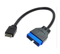 Uqezagpa USB3.1 Front Panel Header to USB3.0 20Pin Header Extension Cable USB to TypeE Front Panel Header for Motherboards