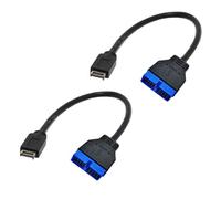 Uqezagpa USB3.1 Front Panel Header to USB3.0 20Pin Header Extension Cable USB to TypeE Front Panel Header for Motherboards