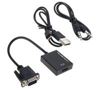 Uqezagpa VGA to Converters Sound Video Cable Adapter VGA Input HDMIcompatible Output for Computer Laptop TVs