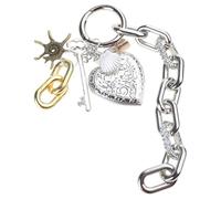 Uqezagpa Vintage Heart Pendant Handcraft Designs Sturdy Alloy Materials Portable For Fashion Enthusiasts And Retro Lovers Personalize Decoration