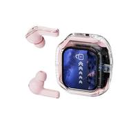 Uqezagpa Visible Framework Radio Earphones Color Display Active Noise Cancellation Function Touch Control Clear Sound 30H Battery Life Thin Obvious Case Noise Cancelling Earphones