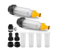 Uqezagpa Water Filter Garden Hose Set 2 Piece 3/4 Inch Pre-Filter Garden with 5 Quick Adapter + 4 Filter Insert Water