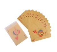 Uqezagpa Waterproof Bright Color Pokers Card High Elasticities Playing Cards Scratches Resistant Party Essential Luxurious Holiday Game Cards