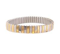 Uqezagpa Waterproof Stainless Steel Elastic Thick Metal Bangle For Women Couple Fashion Jewelry Vintage Bangle Stretch Bracelets For Women
