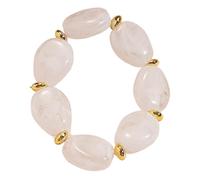 Uqezagpa Wearable Bangle Accessory, Trendy Irregular Oval Acrylic Stretch Lightweight Jewelry for Women Elastic Stretchable Wristband Jewelry Casual Party