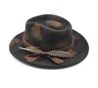 Uqezagpa Wide Brims Western Hat For Adult Stage Performances Hat Evening Party Masquerades Dressingup Music Festival Props Stylish Accessory