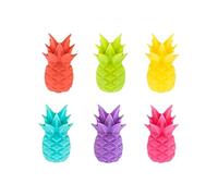 Uqezagpa Wine Glass Markers Set of 6 Pineapple Silicone Drink Glass