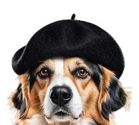 Uqezagpa Winter Warm Pet Berets Hat with Drawstring Cord Prevents Slipping Popular Wool for Small Breeds Cats Party Props Pet Berets