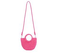 Uqezagpa Women's Straw Bag Casual Shopper Shoulder Bag Drawstring Fashionable Daily Shopping Handbag For Various Occasion Daily Shopping
