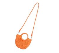 Uqezagpa Women's Straw Bag Casual Shopper Shoulder Bag Drawstring Fashionable Daily Shopping Handbag For Various Occasion Daily Shopping