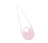 Uqezagpa Women's Straw Bag Casual Shopper Shoulder Bag Drawstring Fashionable Daily Shopping Handbag For Various Occasion Daily Shopping
