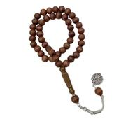 Uqezagpa Wood Beads Bracelet Rosary Beads and Fringe Pendants for Prayer Meditations Elegant Wood Grains Rosary