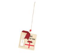 Uqezagpa Wood Christmas Tree Hanger Coating Pet-Safe Festive Decoration For Home Office Window Display Easy Hanging Christmas Accessory