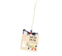 Uqezagpa Wood Christmas Tree Hanger Coating Pet-Safe Festive Decoration For Home Office Window Display Easy Hanging Christmas Accessory