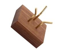 Uqezagpa Wood Display Stand for Mineral Specimens Elegant Fossils and Gemstones Holder Rock Decorative Geodes Showcase Rack Office Desk Display