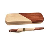 Uqezagpa Wood Fountain Pen with Refillable Piston Filled Inks Converter Calligraphy with Metal Tip for Student Adult Wood Set