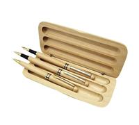 Uqezagpa Wood Pen Gifting Pen Box Set Wood Calligraphy With Metal Tip For Daily Writing Note Taking Journaling Decorative Maple Desk Organizer