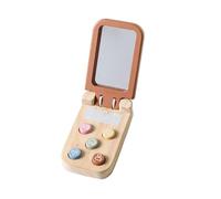 Uqezagpa Wooden Bear Phone Toy Educational Sensory Play For Kids 3+ Safe Travel-Friendly Learning Activity Compact Design Learning Tool