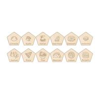 Uqezagpa Wooden Dodecahedron Dices Featues Celestials Constellations Pattern for Game and Learning Astrological Enthusiasts Collectible Dices