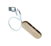 Uqezagpa Wooden USB C Splitter 3/4 In 1 / Adapter Docking Station With Type Dock For Laptop Keyboards Data Transfer