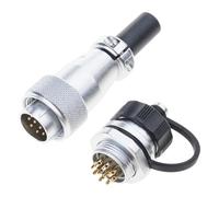 Uqezagpa WS16 TQ+ZM 2 3 4 5 7 9 10 Pin Aviations Connectors Waterproof Male Female Square Socket Metal Threaded