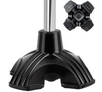Uqingo 19mm 3/4" Heavy Duty Walking Stick Rubber Ferrules, Self Standing Foot Base Walking Pole Rubber Tips, Non-Slip Stable Durable Replacement Hiking Poles Caps Cane Tip Enhanced Grip, Black