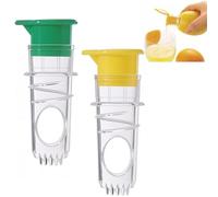Uqingo 2 PCS Screw Top Lemon Squeezer with Lid, Manual Juicer Fruit Squeezer Press for Kitchen, Portable Handheld Squeezers Multi-Functional Tool for Orange Drinks Lime Pomegranate (Yellow, Green)