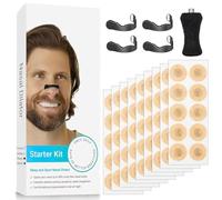 Uqingo 90 Count Magnetic Nose Strips for Breathing, Nasal Strips Magnet to Reduce Snoring, Magnetic Nose Strip for Men and Women, Snoring Aids Anti Snore Devices for Home Hotel and Sports Use - Black