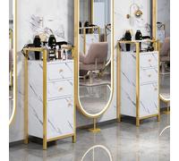 uqlpxz Storage Cabinet Barber Stations Salon Station Cart for Hair Stylist with Tool Drawers Shops Beauty -With Styling For Stylist,Salon Dryer Shop Equipment Drawer,B2