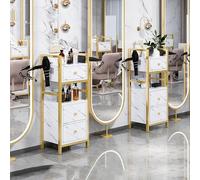 uqlpxz Storage Cabinet Barber Stations Salon Station Cart for Hair Stylist with Tool Drawers Shops Beauty -With Styling For Stylist,Salon Dryer Shop Equipment Drawer,C2