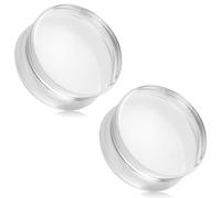 Uqnwbdq 12mm Clear Acrylic Ear Gauges Plugs Tunnels for Ears Platic Gauges Earrings Ear Tunnel Plug Double Flare Gauges Size 12 mm Piercing Jewelry Stretching Kit Women Men 1/2 inch