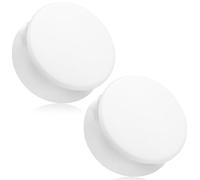 Uqnwbdq 12mm White Acrylic Ear Gauges Plugs Tunnels for Ears Platic Gauges Earrings Ear Tunnel Plug Double Flare Gauges Size 12 mm Piercing Jewelry Stretching Kit Women Men 1/2 inch