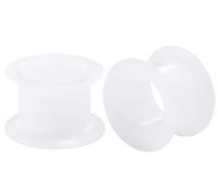 Uqnwbdq 34mm Clear Thick Silicone Ear Gauges Tunnels Plugs for Ears Stretching Kit Earrings Platic Rubber Double Flare Ear Tunnel Plug Hollow Gauges Size 34 mm Women Men 1 5/16 inch