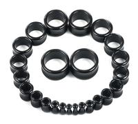 Uqnwbdq 6G-26mm Acrylic Gauges Tunnels Stretching Kit 6G 4G 2G 0G 00G 12mm 14mm 16mm 18mm 20mm 22mm 24mm 25mm Double Flare Ear Gauges Tunnel Plug Earring Piercing Jewelry women Men, Acrylic, acrylic