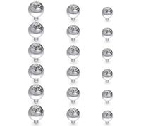 Uqnwbdq Titanium 14G Dermal Piercing Jewelry Dermal Tops Anchor Balls 316L Surgical Stainless Steel Back Face Dermals Piercings Jewelry Women Men Top Size 2mm 3mm 4mm