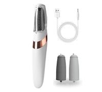 UQQU Electric Foot File, Electric Callus Removers for Feet, Rechargeable Electric Foot Callus Remover Pedicure Kits, Removes Dry Skin for Smoother Feet, Foot Care for Dead Skin - White