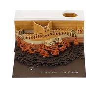 UQSENEUX 3D Memo Pad,Rip Away Paper Carving Artsy Pads,Non-Sticky DIY Note Pad,High-Value 3D Paper Sculpture Decorative Ornaments,Cultural and Creative Crafts Gifts from The Scenic Area