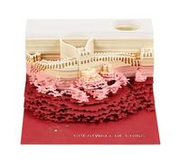 UQSENEUX 3D Memo Pad,Rip Away Paper Carving Artsy Pads,Non-Sticky DIY Note Pad,High-Value 3D Paper Sculpture Decorative Ornaments,Cultural and Creative Crafts Gifts from The Scenic Area