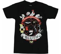 UQSQYDIYO Arrested Development Mens Tshirt Bluth Family Huge Mistake Crest Colour30 Black