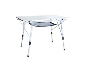 UQUIP - Camping table with adjustable feet - Variety in Aluminium - Size L - Grey Grey L
