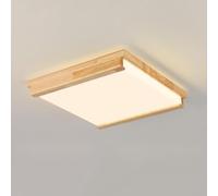 UQVUFIYJ New Chinese Walnut Bedroom Ceiling Light Flush Mount Flat Square LED Kitchen Ceiling Light Rustic Bathroom Ceiling Lamp Fixture(Log)