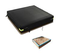 UQXSTAR Sandbox Cover 125x125x20cm Sand Pit with Lid Waterproof 600D Oxford Fabric PVC Coating Rainproof Anti-UV Heavy Duty Square Pool Cover for Outdoor Protect Kids Sandbox Sand and Toys