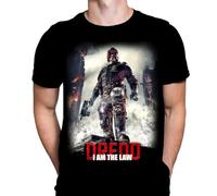 UR ANMEI I AM The Law - Action Sci-Fi Movie T-Shirt Sci-fi Dredd 2000AD Black 3XL