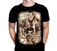 UR ANMEI Monster MASH - 1930's Horror Movie Monsters T-Shirt Horror Black XL