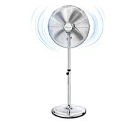UR CHOICE 16" Chrome Metal Pedestal Fan,Retro Design, 3 Speed High Velocity Oscillating Standing Fan, Adjustable Height & Tilt, Quiet Electric Fan for Home, Office & Warehouse, Model - 993682