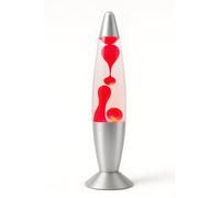 UR CHOICE 16” Retro Lamp | Beautiful Liquid Wax Night Light | Decorative Mood Lighting for Home Office | Energy Efficient LED Lamp | Electrically Operated | Great Gift for All Age (Red/Clear)
