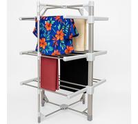UR CHOICE 3-Tier Electric Heated Clothes Airer Aluminium 12.5M - 24Bars, 60x62x111cm, Sturdy Design, Energy Efficient, Quick Indoor Drying, Foldable, Large Capacity (12.5 heated airer)