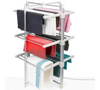 UR CHOICE 3-Tier Electric Heated Clothes Airer, Aluminium 12.5M Drying Rack, Foldable Energy Efficient Indoor Clothes Dryer Rack for Quick Laundry Drying
